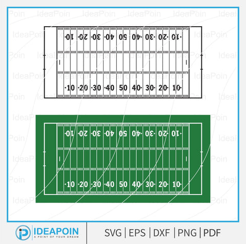 American Football Field SVG, Football Field PNG, Football Yard Line svg, American Football Clipart, Football Field PNG Clipar, Football Field, Green Sports Field Vector Art SVG Dinvect 