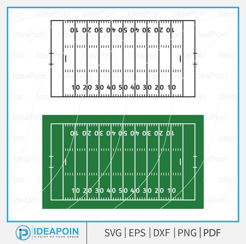 American Football Field SVG, Football Field PNG, Football Yard Line svg, American Football Clipart, Football Field PNG Clipar, Football Field, Green Sports Field Vector Art SVG Dinvect 