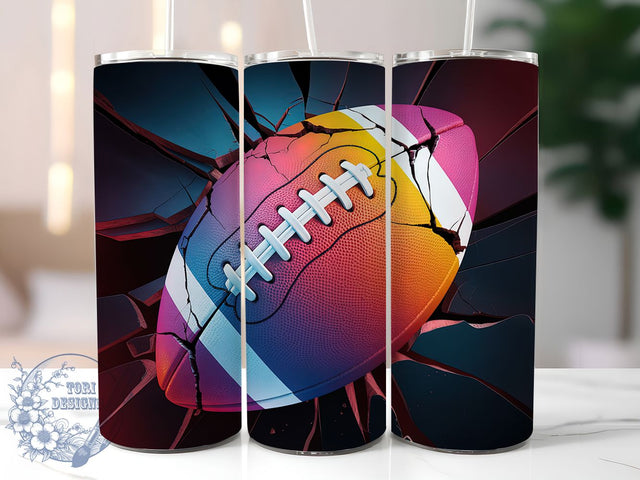 American Football Game Day Tumbler, Sports Fan Cup, 20Oz Sublimation Wrap, Gridiron Drinkware, Touchdown Gift Idea, Athletic Mug Design, Game Day Tumbler Sublimation ToriDesigns 