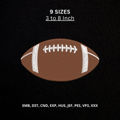American Football Machine Embroidery Design – Sports Football Embroidery File, Game Day Football Pattern Embroidery/Applique DESIGNS PatternFeed8 
