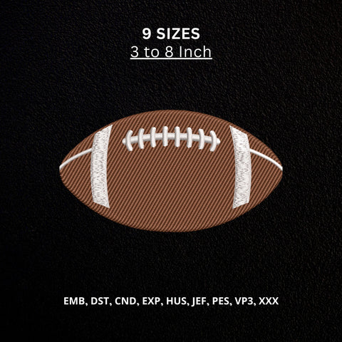 American Football Machine Embroidery Design – Sports Football Embroidery File, Game Day Football Pattern Embroidery/Applique DESIGNS PatternFeed8 