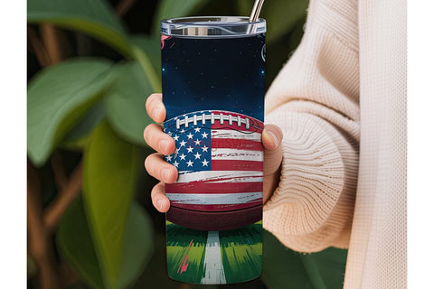 American Football Night Game 20oz Sublimation DesignSVG 