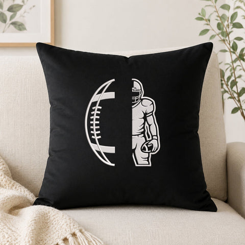 American Football Player Embroidery Design – Football Half Ball Athlete Silhouette Sports Machine Embroidery File Embroidery/Applique DESIGNS PatternFeed8 