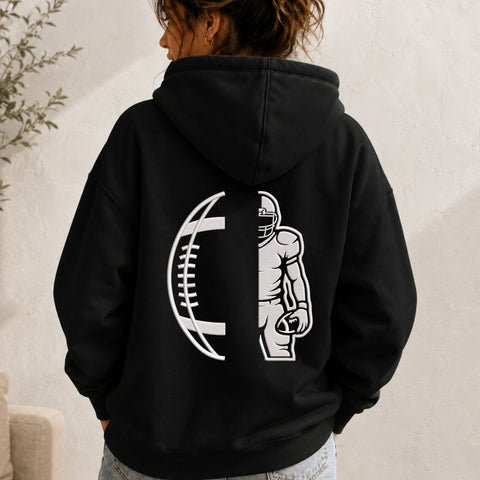 American Football Player Embroidery Design – Football Half Ball Athlete Silhouette Sports Machine Embroidery File Embroidery/Applique DESIGNS PatternFeed8 