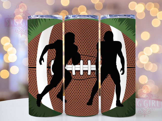 American Football Player Game Day Tumbler, American Football Cup, 20Oz Sublimation Wrap, Sports Fan Drinkware, Gridiron Gift Idea, Athletic Mug Design, Game Day Tumbler Sublimation SvggirlplusArt 
