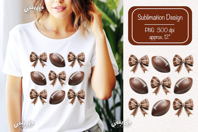 American Football PNG sublimation t-shirt design Bow png clipart Sublimation Createya Design 