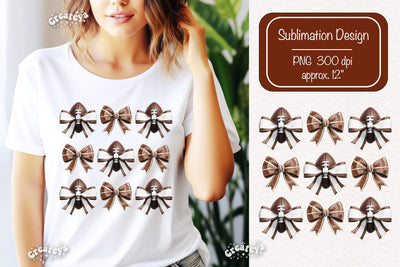 American Football PNG sublimation t-shirt design Bow png clipart Sublimation Createya Design 