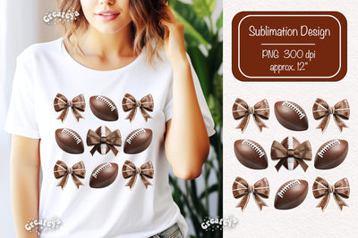 American Football PNG sublimation t-shirt design Bow png clipart Sublimation Createya Design 