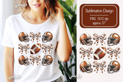 American Football PNG sublimation t-shirt design Bow png clipart Sublimation Createya Design 