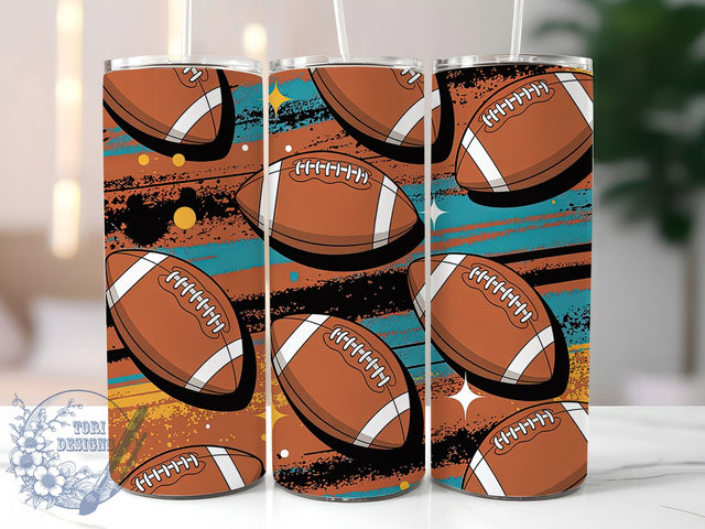 American Football Texture Tumbler, American Football Cup, 20Oz Sublimation Wrap, Sports Pattern Drinkware, Gridiron Gift Idea, Athletic Mug Design, Touchdown Tumbler Sublimation ToriDesigns 