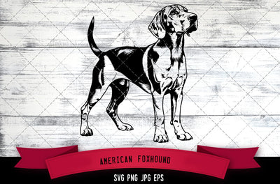 American Foxhound SVG, Dog SVG, Logo - Digital Download with Commercial License for Cricut, Silhouette, Scan N Cut Crafting SVG Loveleen Kaur 