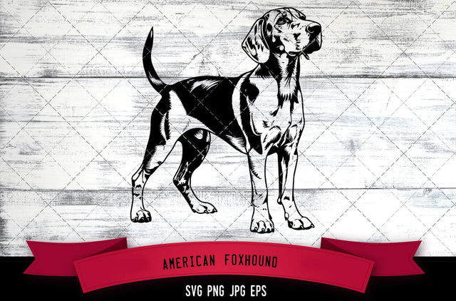 American Foxhound SVG, Dog SVG, Logo - Digital Download with Commercial License for Cricut, Silhouette, Scan N Cut Crafting SVG Loveleen Kaur 
