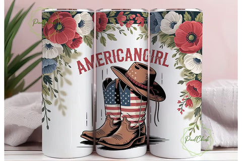 American Girl 20oz Tumbler Wrap Sublimation PixelChick 