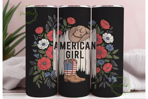 American Girl 20oz Tumbler Wrap Sublimation PixelChick 