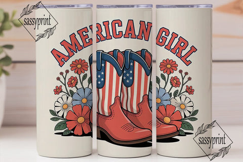 American Girl 20oz Tumbler Wrap Sublimation sassyprint 