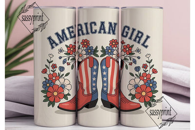 American Girl 20oz Tumbler Wrap Sublimation sassyprint 