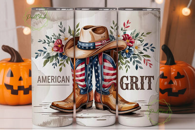 American Grit 20oz Tumbler Wrap Sublimation PixelChick 