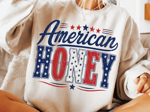 American Honey PNG, Retro 4th of July Shirt Design, Trendy Patriotic USA Sublimation, Preppy Memorial Day SVG DesignDestine 
