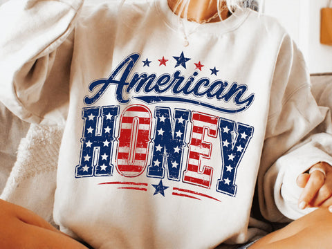 American Honey PNG, Retro 4th of July Shirt Design, Trendy Patriotic USA Sublimation, Preppy Memorial Day SVG DesignDestine 