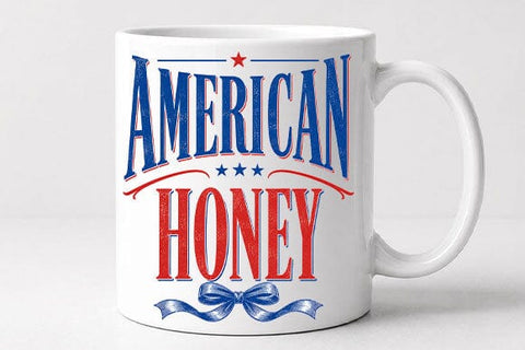 American Honey PNG Vintage Patriotic Typography Digital Download SVG BillahCrafts 
