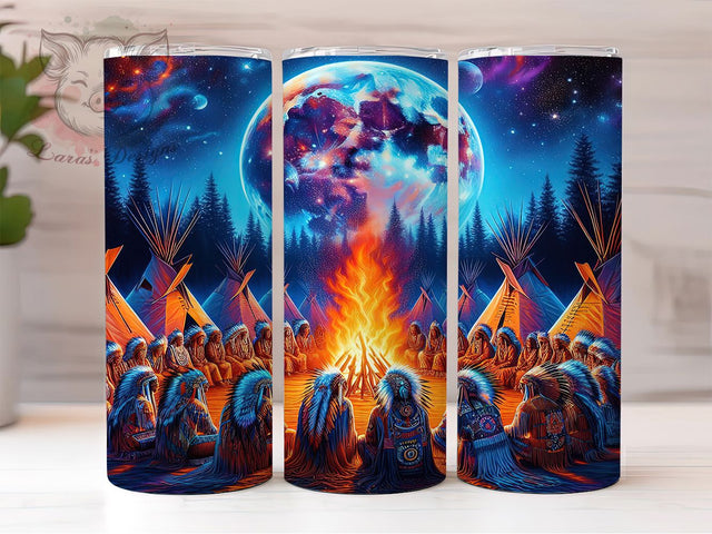 American Indian Tribal Tumbler Wrap, Native Tumbler Sublimation, Tribal Pattern Cup, Indigenous Art Drinkware, Cultural Heritage Mug, Ethnic Tribal Tumbler, American Indian Digital Sublimation Lara' s Designs 
