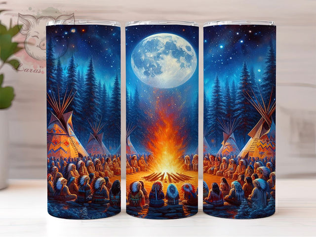 American Indian Tribal Tumbler Wrap, Native Tumbler Sublimation, Tribal Pattern Cup, Indigenous Art Drinkware, Cultural Heritage Mug, Ethnic Tribal Tumbler, American Indian Digital Sublimation Lara' s Designs 