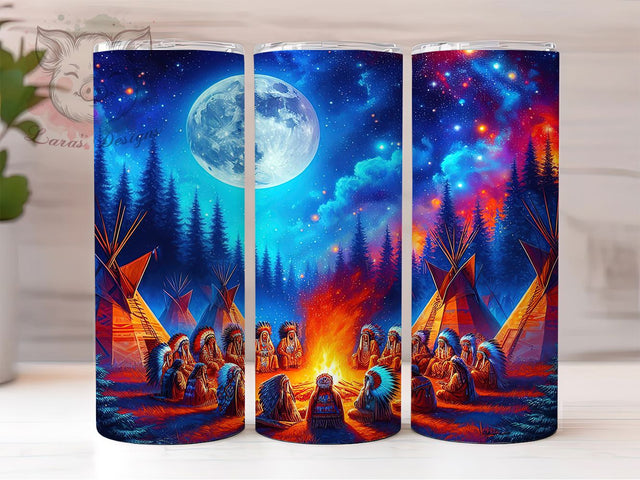 American Indian Tribal Tumbler Wrap, Native Tumbler Sublimation, Tribal Pattern Cup, Indigenous Art Drinkware, Cultural Heritage Mug, Ethnic Tribal Tumbler, American Indian Digital Sublimation Lara' s Designs 