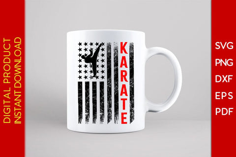 American Karate With USA Flag SVG PNG PDF Cut File SVG Creativedesigntee 