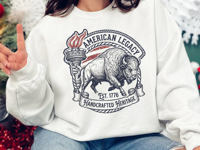 American Legacy PNG, Handcrafted Heritage Buffalo Design SVG DesignDestine 