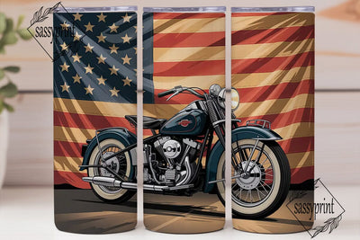 American Motorcycle 20oz Tumbler Wrap Sublimation sassyprint 