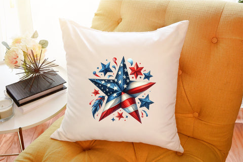 American Patriotic Star Clipart Sublimation designartist 