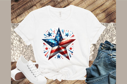 American Patriotic Star Clipart Sublimation designartist 