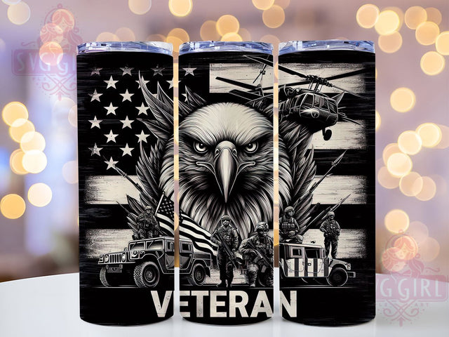 American Pride Military Veteran Wrap, Military Flag Tumbler, Patriotic USA Tumbler, 20oz Military Wrap, USA Flag Sublimation, Armed Forces Tumbler, American Pride Tumbler Sublimation SvggirlplusArt 