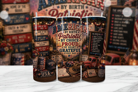 American Pride Patriotic Tumbler Wrap Sublimation BijouBay 