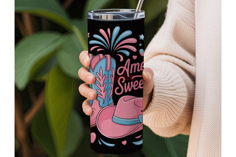 American Sweetheart 20oz Tumbler Sublimation DesignSVG 