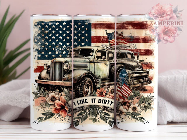 American Truck Patriotic 20oz Tumbler Wrap PNG, Adventure Patriotic Tumbler Png, Straight & Tapered Tumbler Wrap, Instant Digital Download Sublimation Li Zamperini 