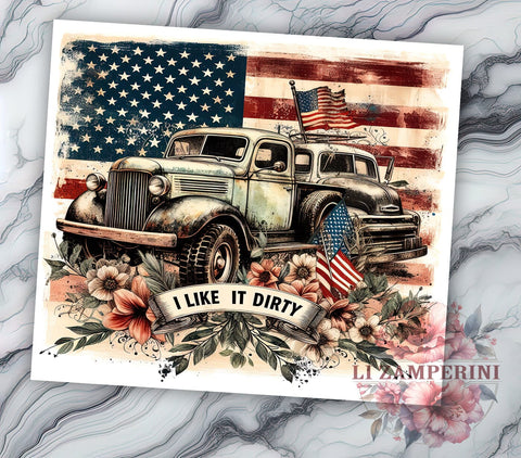 American Truck Patriotic 20oz Tumbler Wrap PNG, Adventure Patriotic Tumbler Png, Straight & Tapered Tumbler Wrap, Instant Digital Download Sublimation Li Zamperini 
