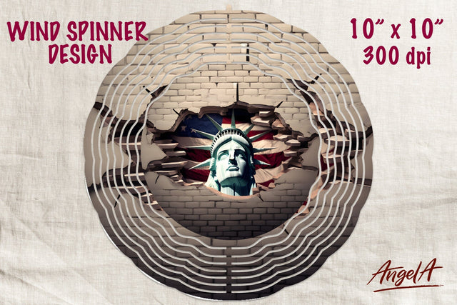 American wind spinner sublimation / Statue of Liberty png Sublimation Angelina Semenova 