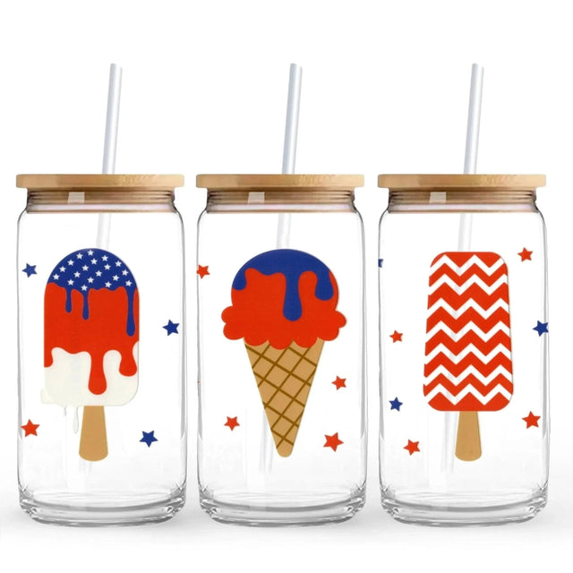 Americana Ice Cream 9.7 x 4.3 UV Wrap (Cup NOT Included) Physical DIY Craft Warehouse 