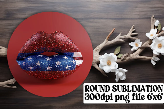 Americana Lips Sublimation Pack Sublimation afrosvg 