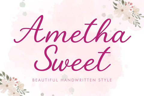 Ametha Sweet Font Prasetya Letter 