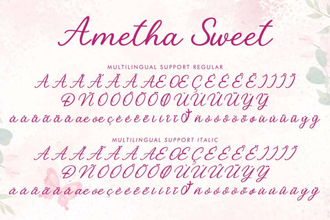 Ametha Sweet Font Prasetya Letter 