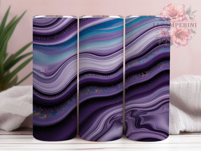 Amethyst Glitter Marble Tumbler, Purple Marble Wrap, Glitter Marble Sublimation, 20oz Amethyst Tumbler, Elegant Purple Art, Glamorous Marble Mug, Whimsical Glitter Cup Sublimation Li Zamperini 