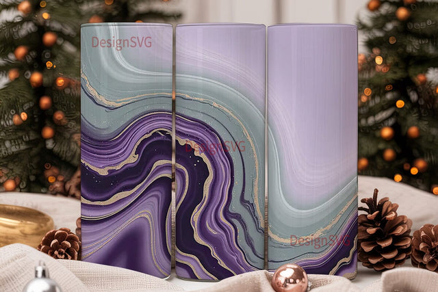 Amethyst Gold Marble 20oz Tumbler Wrap Sublimation DesignSVG 