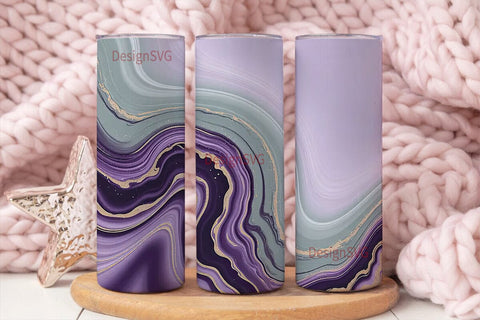 Amethyst Gold Marble 20oz Tumbler Wrap Sublimation DesignSVG 