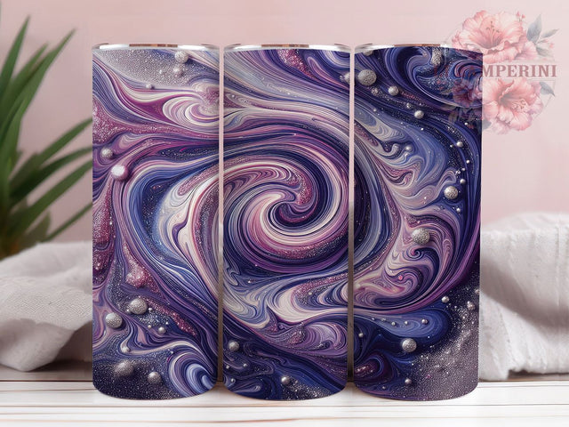 Amethyst Marble Purple Glitter Tumbler, Purple Glitter, Seamless Wrap, Glam Tumbler, Crystal Design, Sublimation Cup, 20Oz Tumbler Sublimation Li Zamperini 