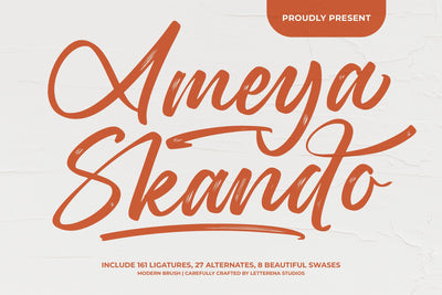 Ameya Skando - Modern Brush Font Font Letterena Studios 