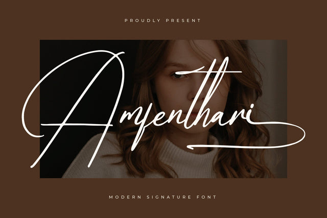 Amfenthari - Modern Signature Font Font Letterena Studios 