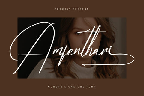 Amfenthari - Modern Signature Font Font Letterena Studios 