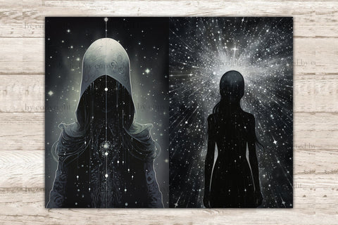 Among The Stars Junk Journal Pages | Cosmic Digital Art SVG GlamArtZhanna 